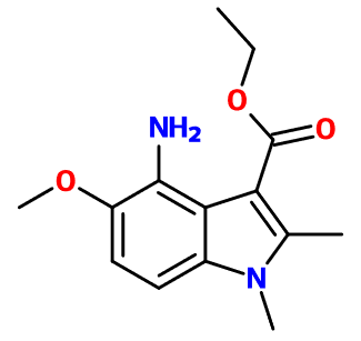 (image for) MC080294 Ethyl 4-amino-5-methoxy-1,2-dimethyl-1H-indole-3-carboxylate